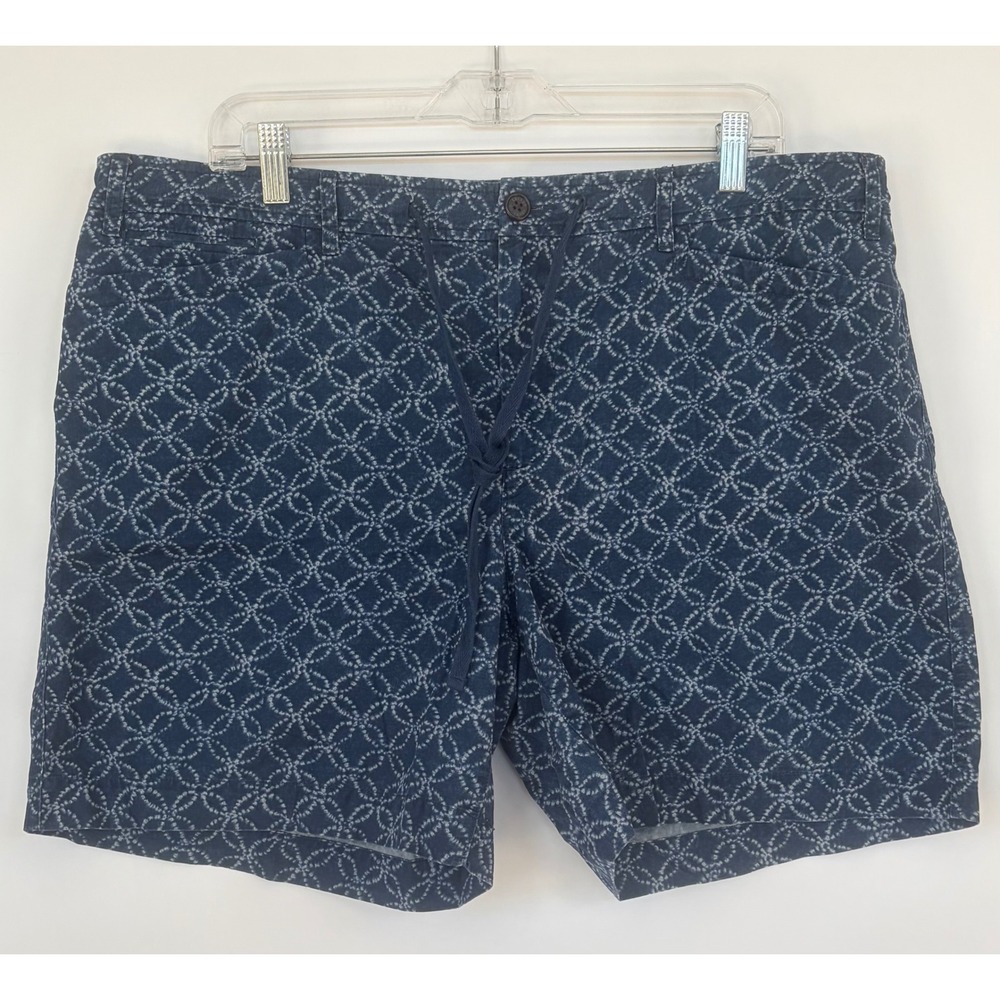 Lauren Jeans Co Ralph Lauren Blue Geometric Print Cotton Shorts Womens 16 Indigo